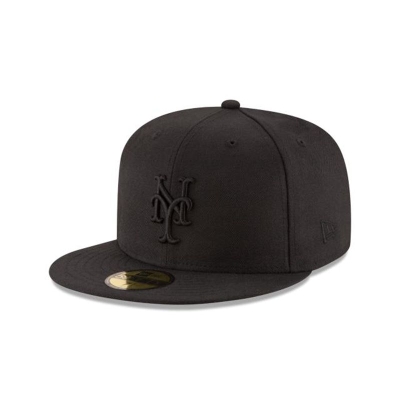 Sapca New Era New York Mets MLB Black On Black 59FIFTY Fitted - Negrii